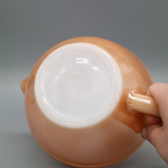Fire King Peach Lustre Batter Bowl | Mixing Bowl | Peach Luster Glassware - Picture 7 of 8
